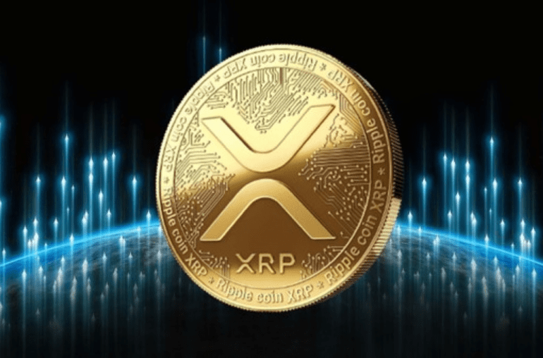 A picture showing XRP coin